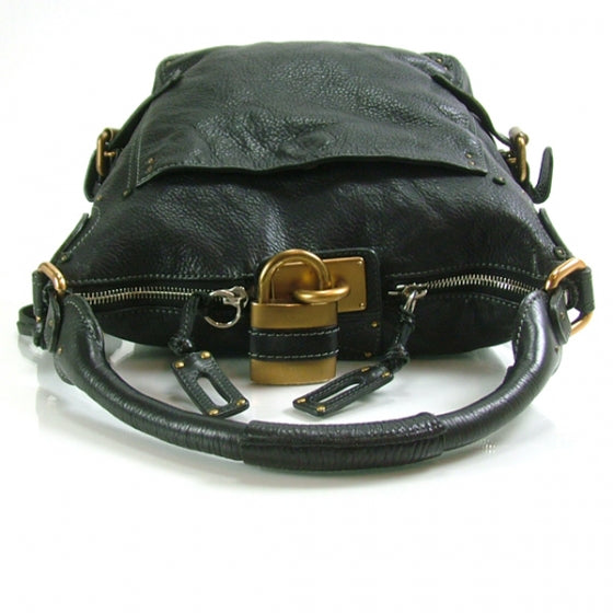 Leather PADDINGTON Hobo Black
