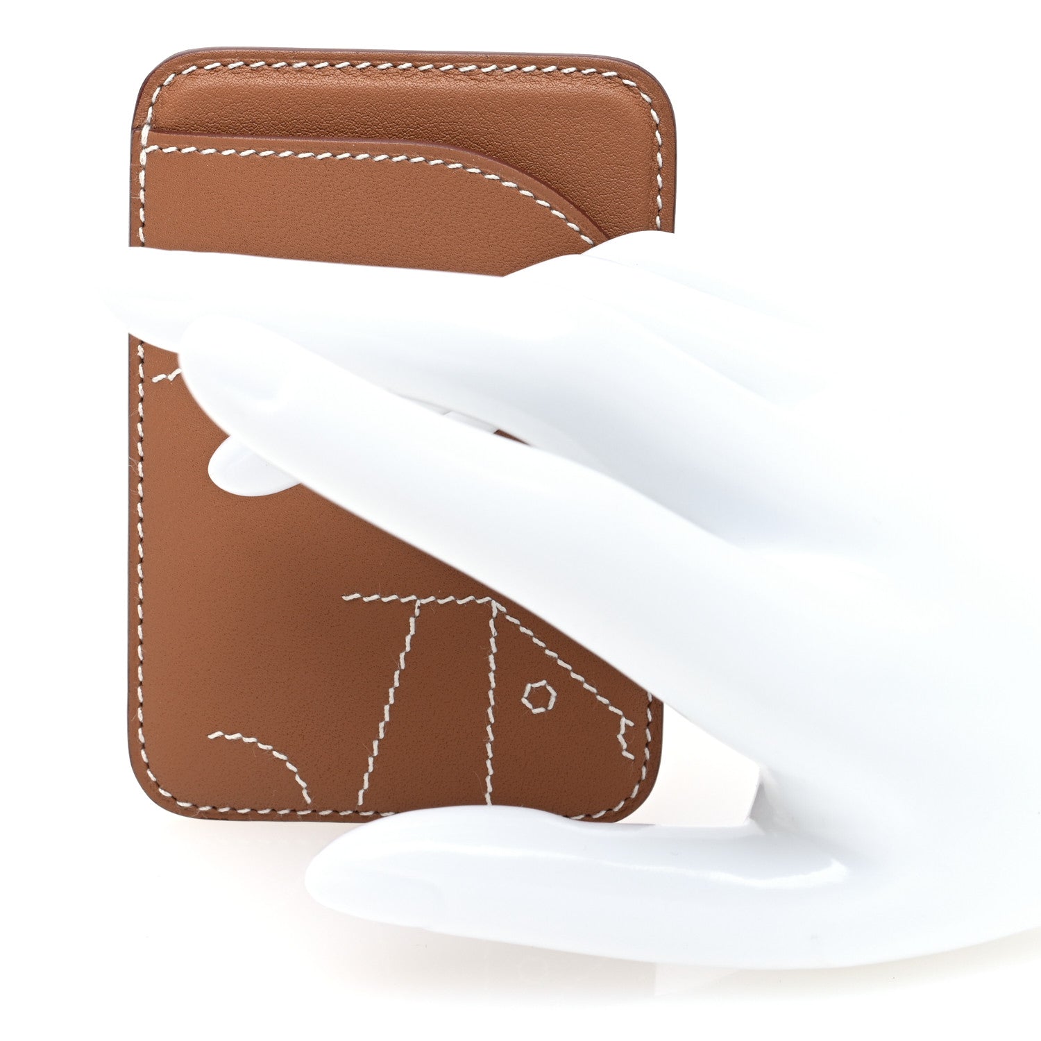 Hermes Swift Stitched Dog MagSafe Card Holder Gold 2 of 7