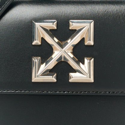 Off-White Calfskin Jitney 0.7 Crossbody Bag Black 9 of 12