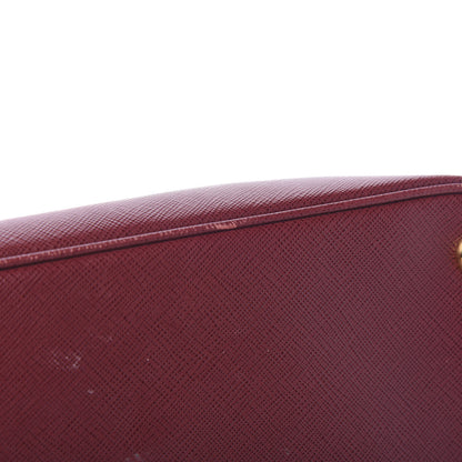 Prada Saffiano Medium Galleria Double Zip Tote Cherry 8 of 10