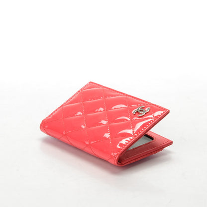 Chanel Patent Quilted Card Holder Wallet Pink 4 of 7
