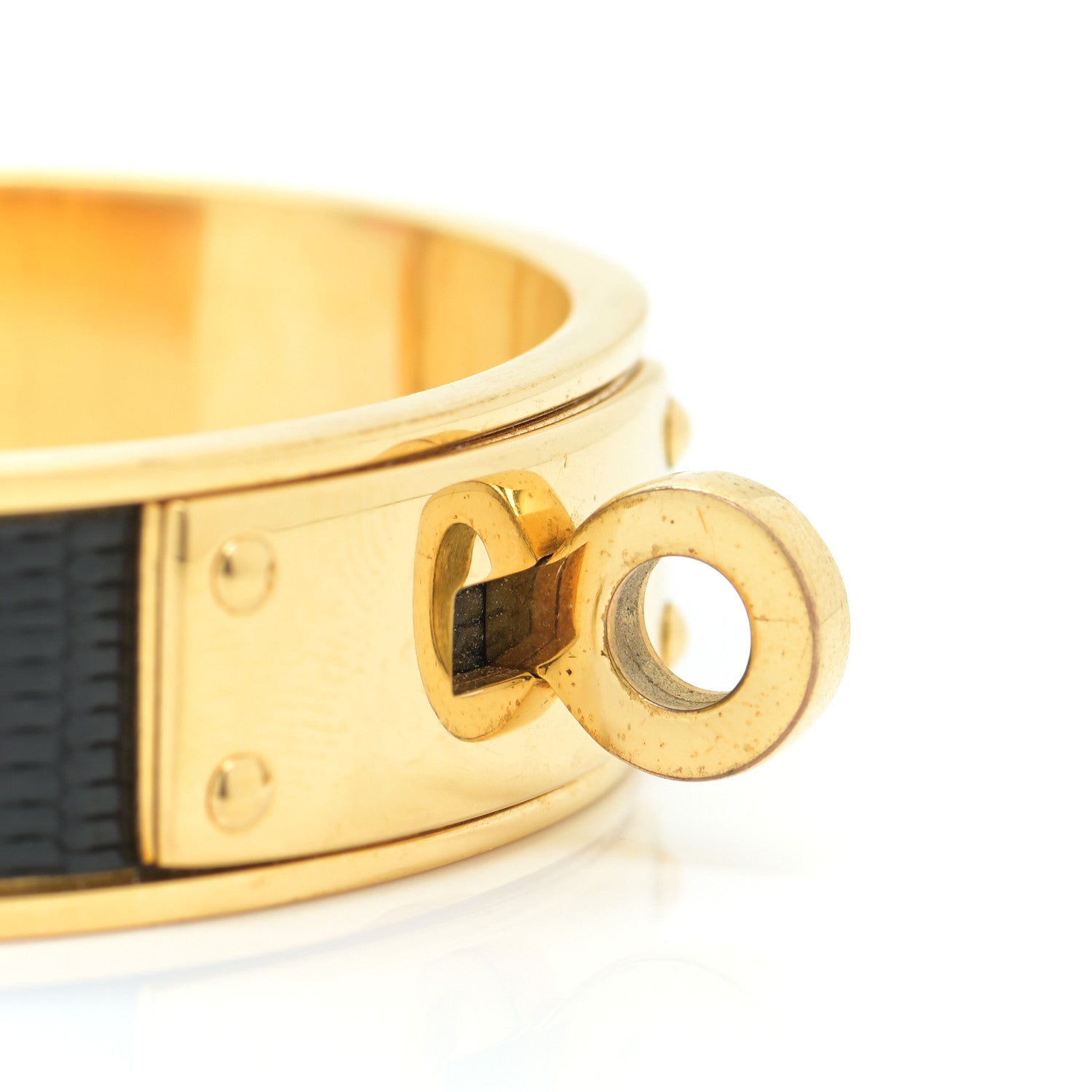Hermes Lizard Kelly Cuff Black 12 of 16