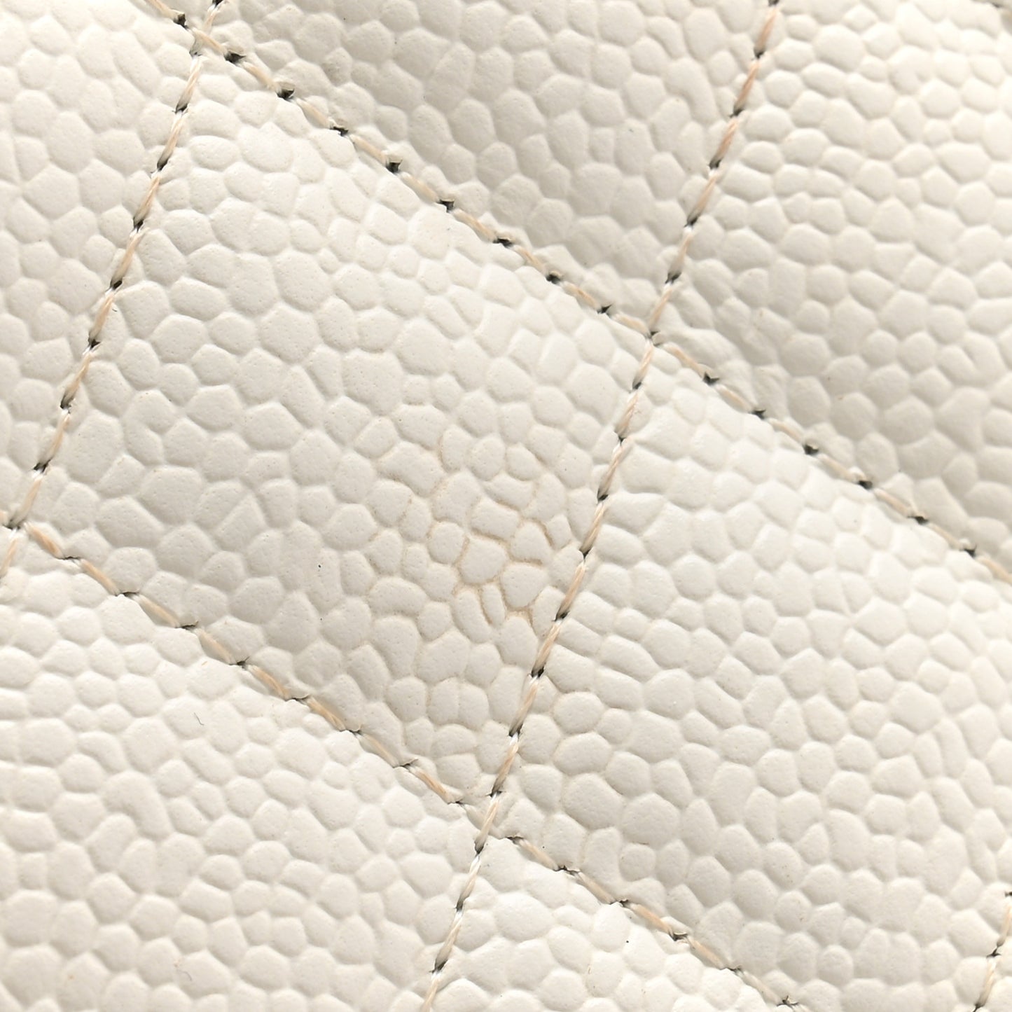 Caviar Quilted Timeless Clutch White