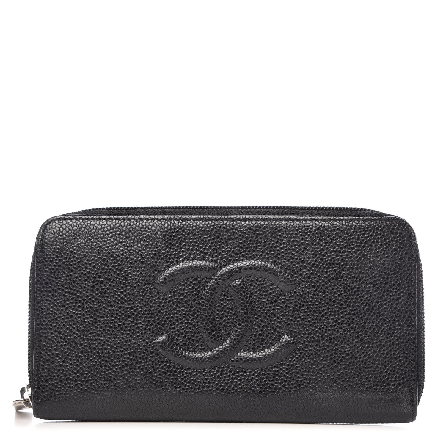 Chanel Caviar Large Timeless CC Zip Around Wallet Black 1 of 12