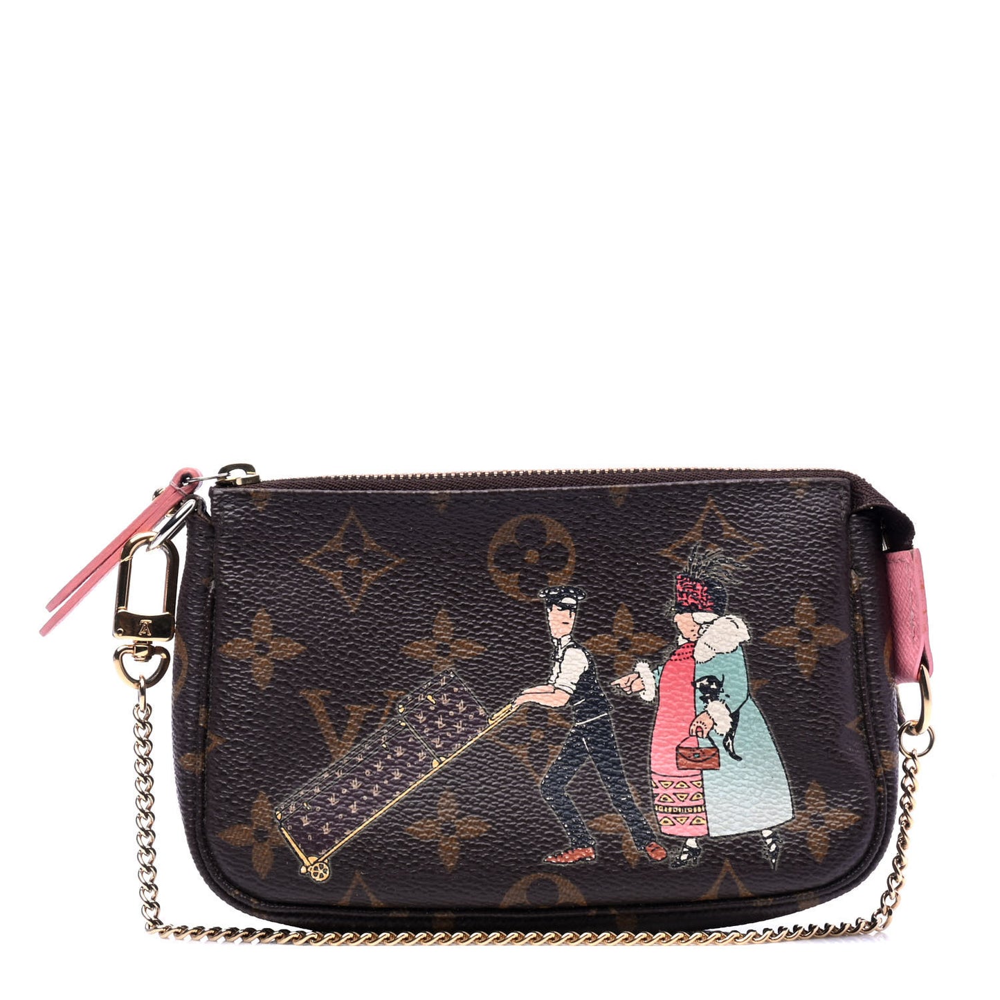 Monogram Illustre Mini Pochette Accessories Rose