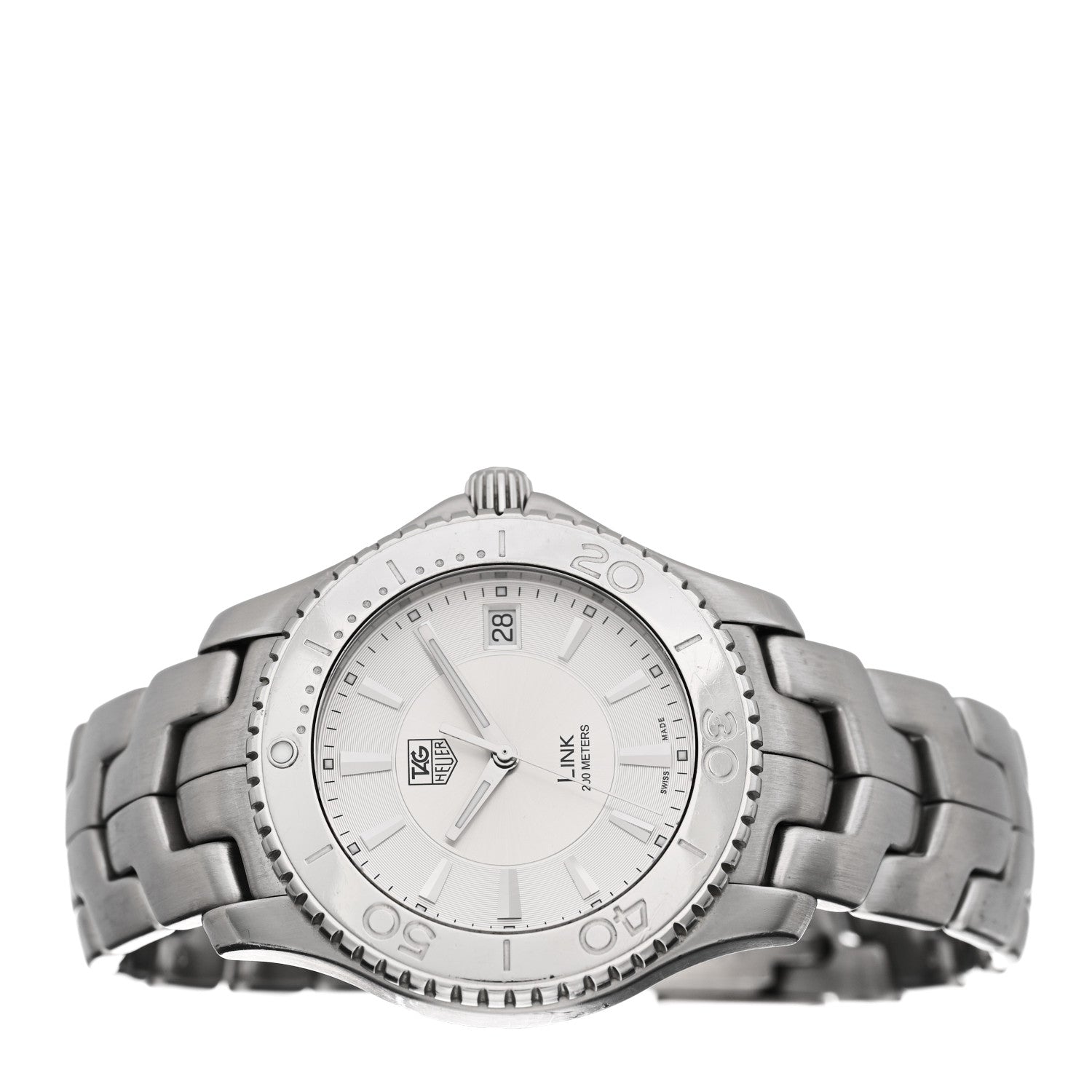 Tag Heuer Stainless Steel 39mm Link Quartz Watch Silver WJ111-0 2 of 4