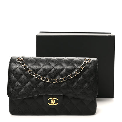 Chanel Caviar Quilted Jumbo Double Flap Black 11 of 11