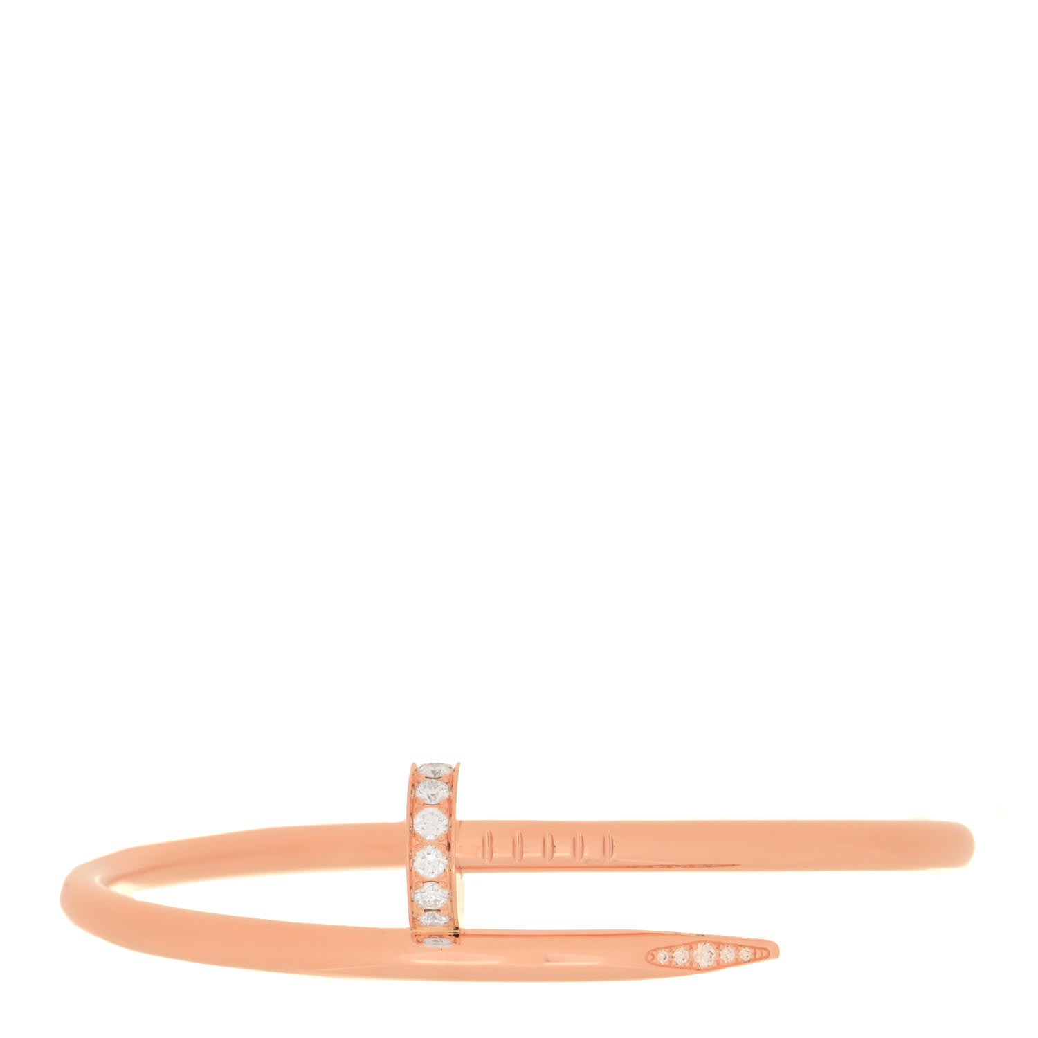 Cartier 18K Pink Gold Diamond Juste Un Clou Bracelet 16 1 of 5