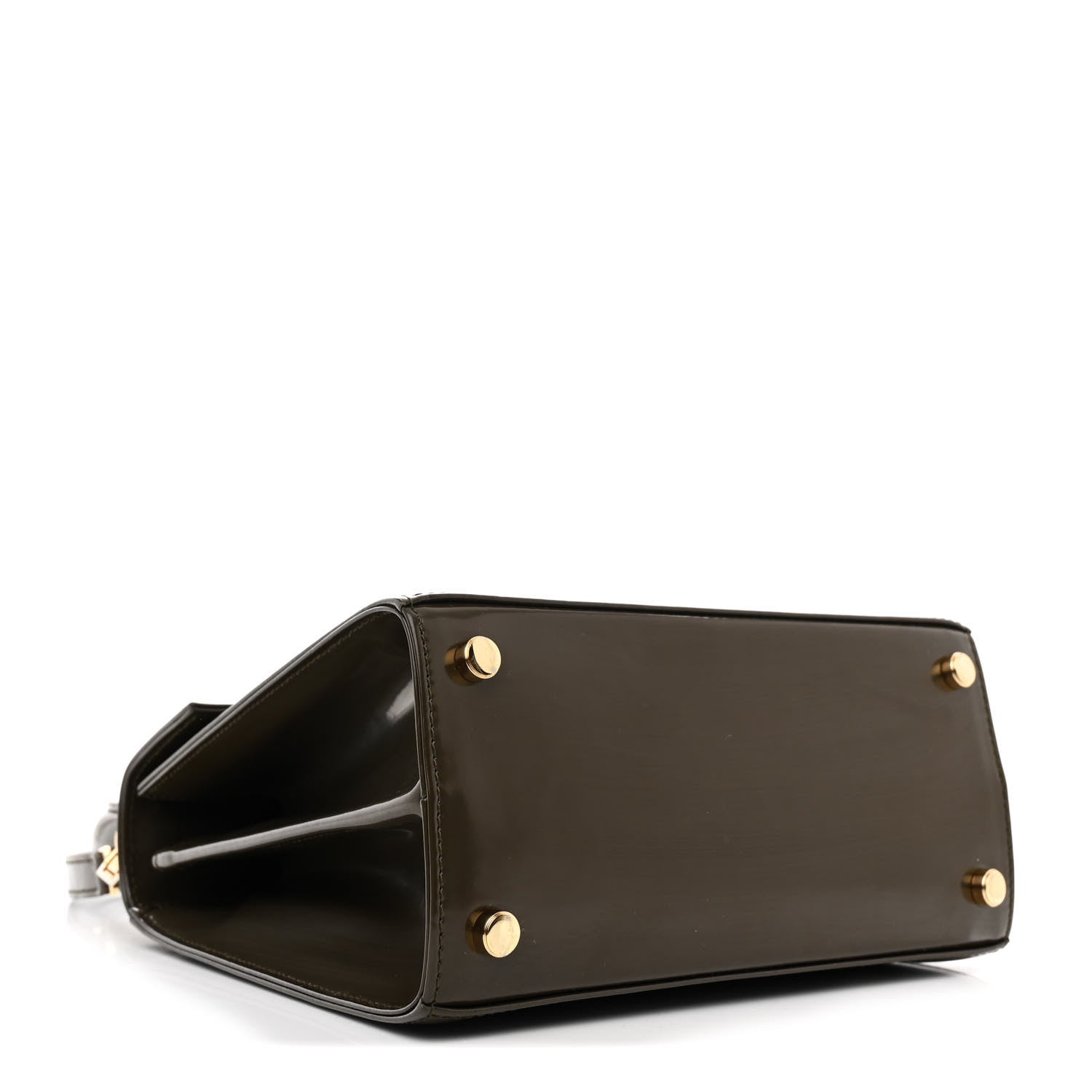 Salvatore Ferragamo Brushed Off Calfskin Small Iconic Top Handle Bag Moss 4 of 12