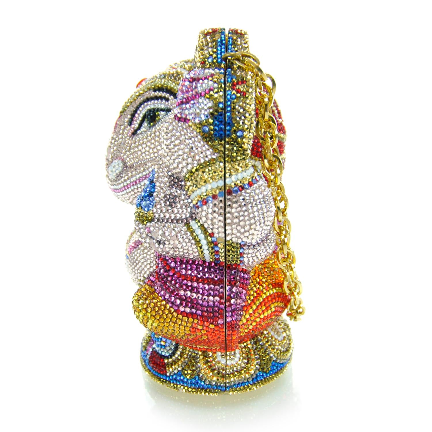 Judith Leiber Austrian Crystal Ganesh Elephant Minaudiere Clutch 7 of 10