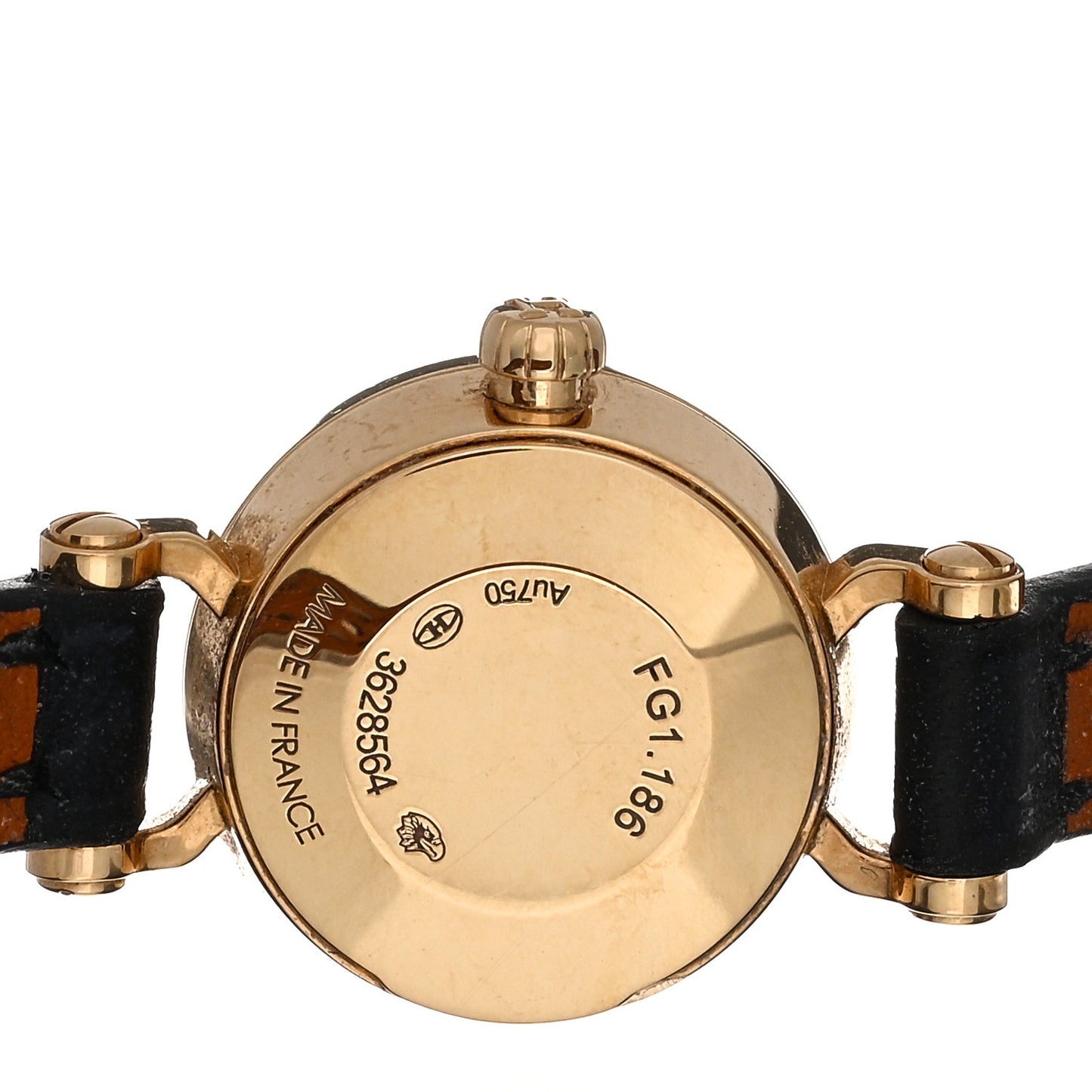 18K Yellow Gold Barenia Diamond 16mm Faubourg Quartz Watch Noir