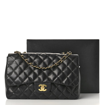 Chanel Lambskin Quilted Jumbo Single Flap Black 15 of 15