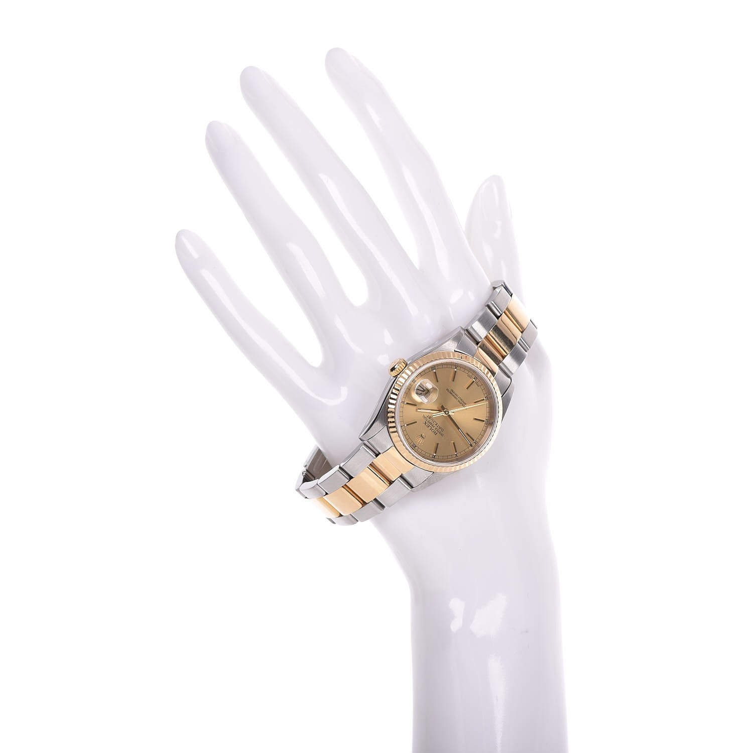 Rolex Stainless Steel 18K Yellow Gold 36mm Oyster Perpetual Datejust Watch Champagne 16233 2 of 8