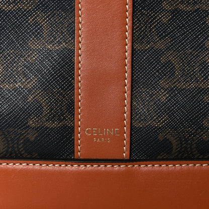 Celine Triomphe Canvas Calfskin Medium Bucket Bag Tan 8 of 11