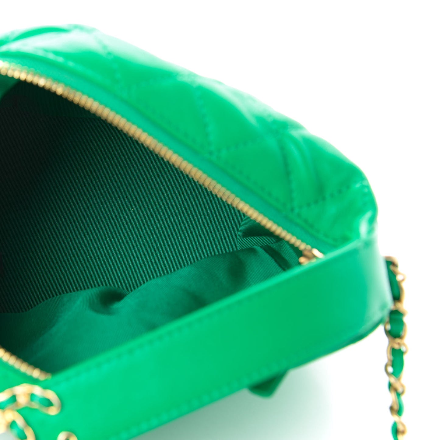 Lambskin Quilted Small Perfect Meeting Hobo Green