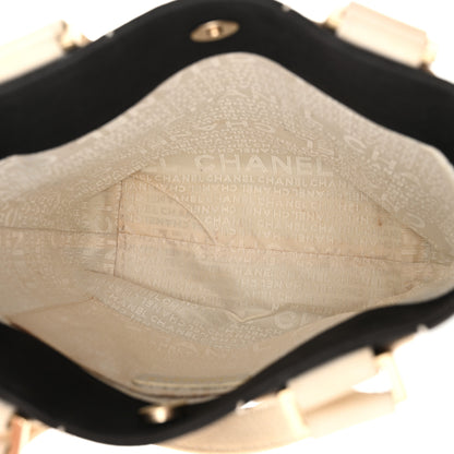 Chanel Canvas Square Stitched CC Small Tote Bag Black 5 of 19