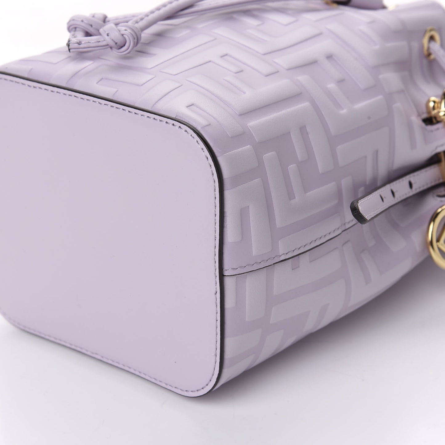 Vitello Termosport F is Fendi FF 1974 Embossed Mini Mon Tresor Bucket Bag Anemone