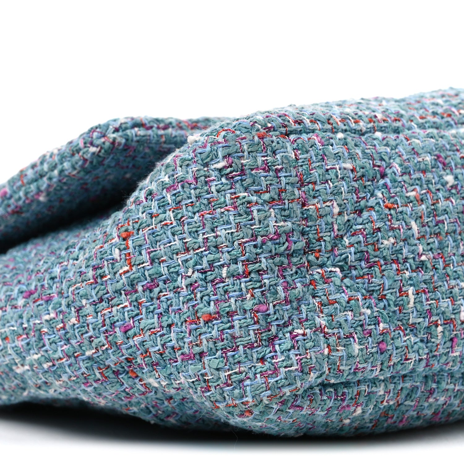 Chanel Tweed Quilted Large Chanel 19 Flap Blue Multicolor 8 of 9
