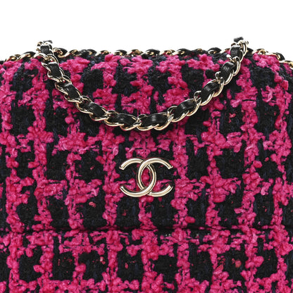 Chanel Tweed Chain Around Phone Holder Pink 8 of 10