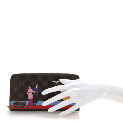 Louis Vuitton Damier Ebene 2016 Christmas Animation Zippy Wallet Rouge 2 of 7
