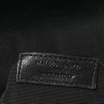 Saint Laurent Grain De Poudre Textured Mixed Matelasse Large Triquilt Monogram Satchel Black 6 of 10