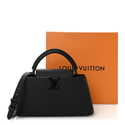 Louis Vuitton Taurillon Capucines East West MM Matte Black 10 of 10