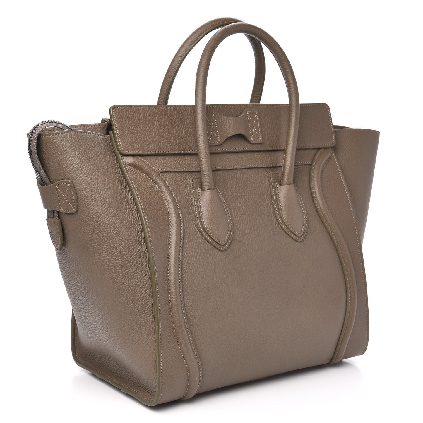 Drummed Calfskin Mini Luggage Dune