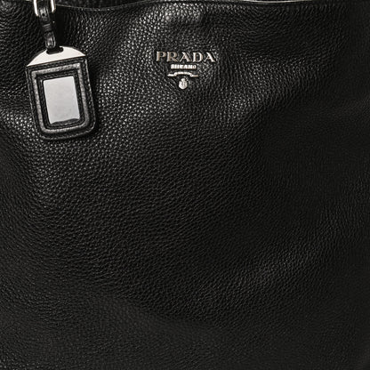 Prada Vitello Daino Tote Black 9 of 13