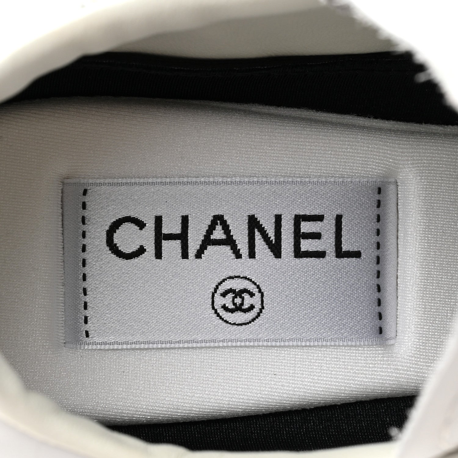 Chanel Calfskin CC Womens Sneakers 38.5 White 7 of 9