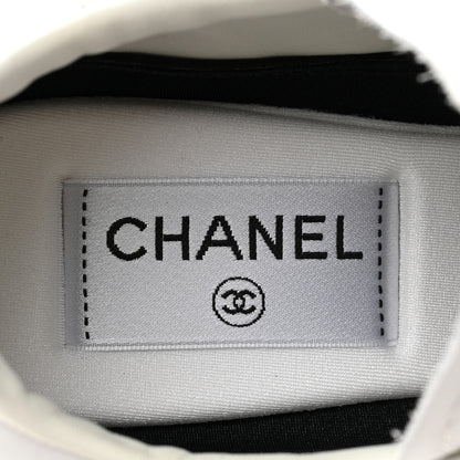 Chanel Calfskin CC Womens Sneakers 38.5 White 7 of 9