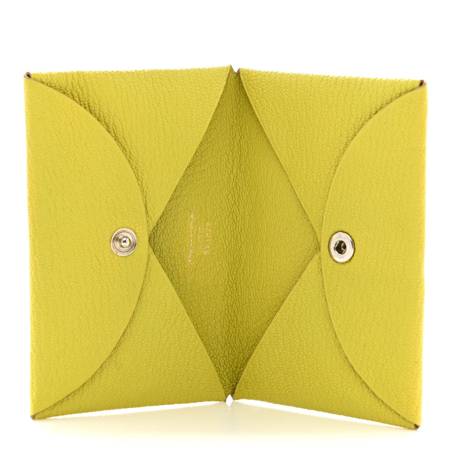 Hermes Chevre Mysore Calvi Card Case Lime 5 of 7