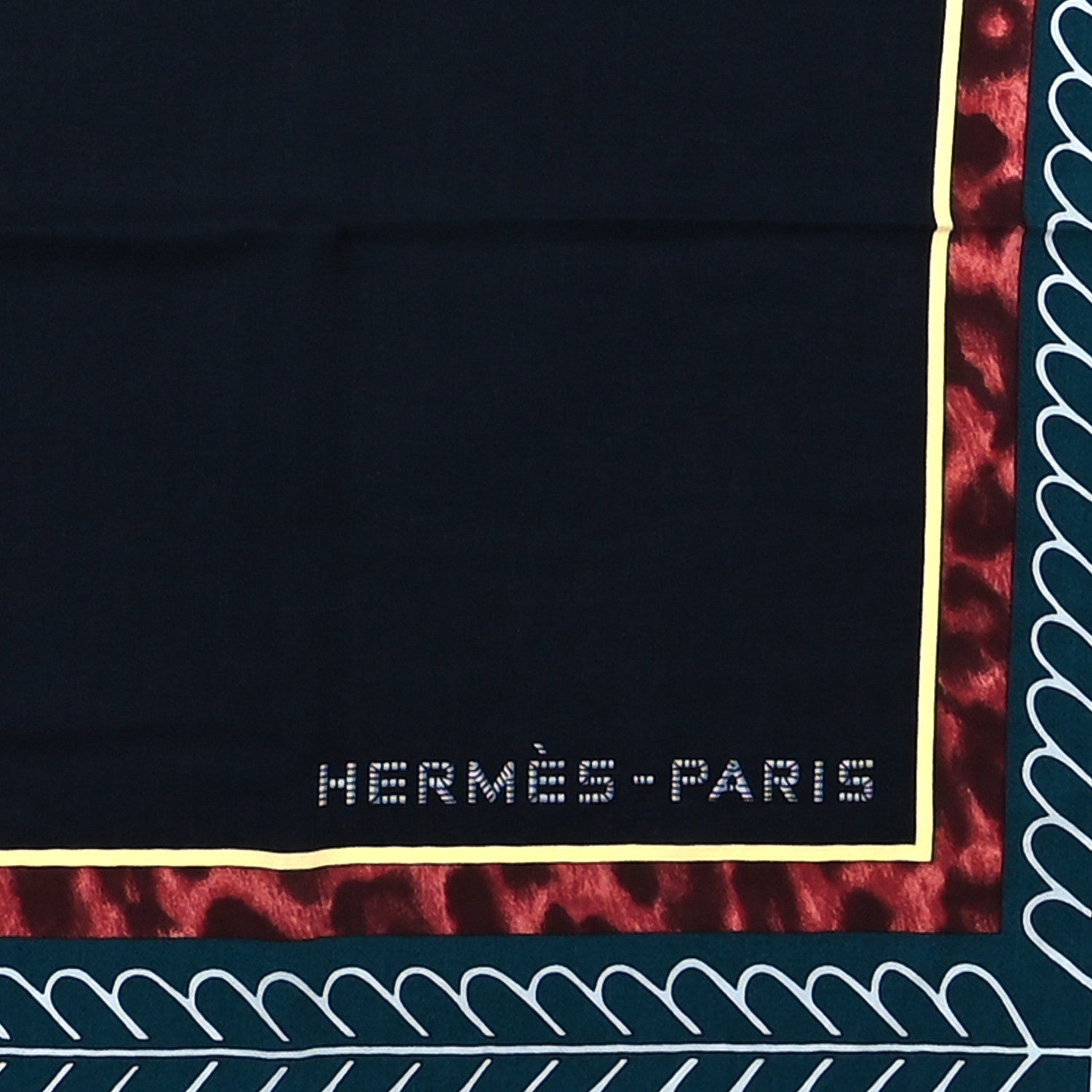 Hermes Cashmere Silk Selle d'Officier En Grande Tenue Shawl 140 Marine Petrole Ciel 2 of 3