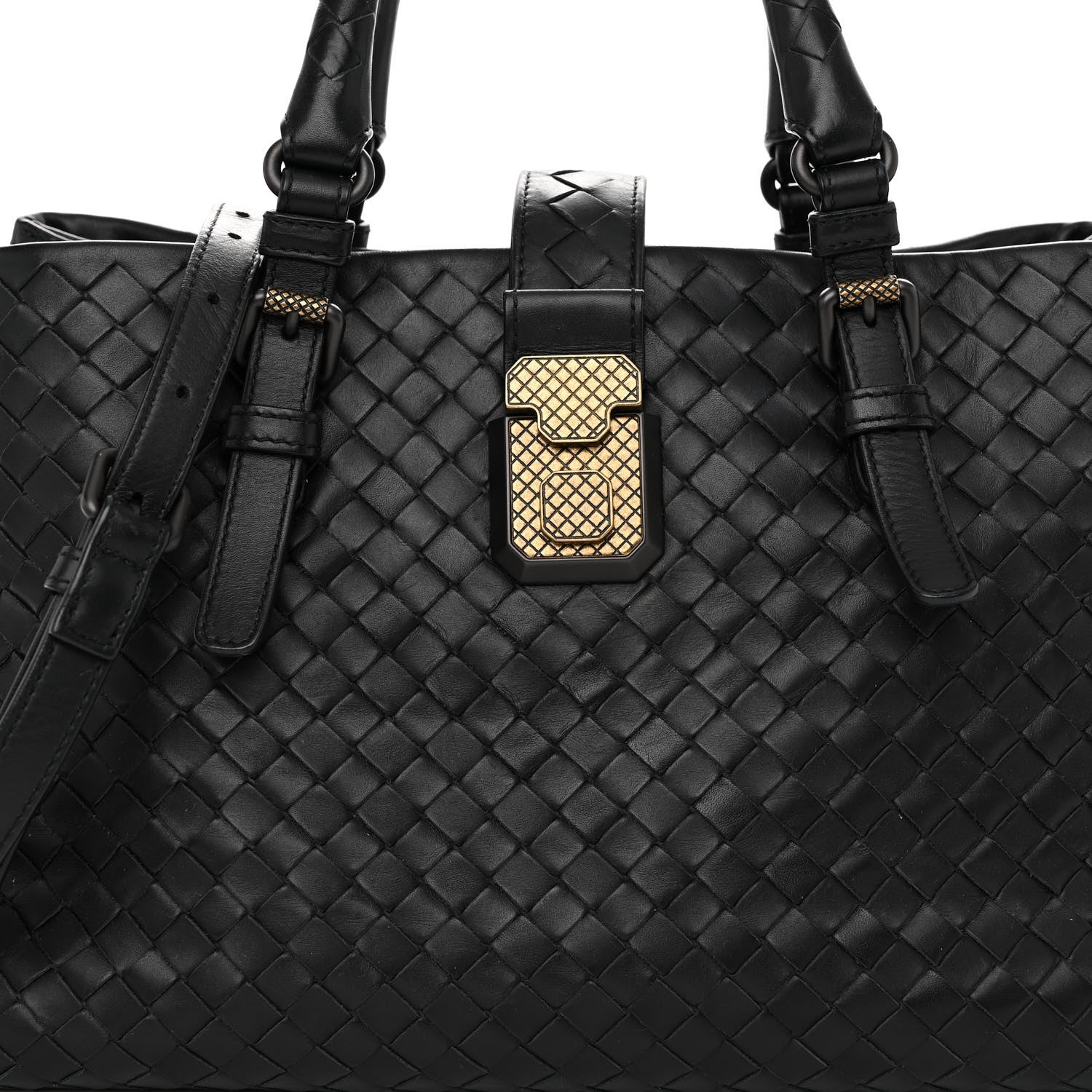 Bottega Veneta Nappa Intrecciato Small Roma Tote Black 9 of 11