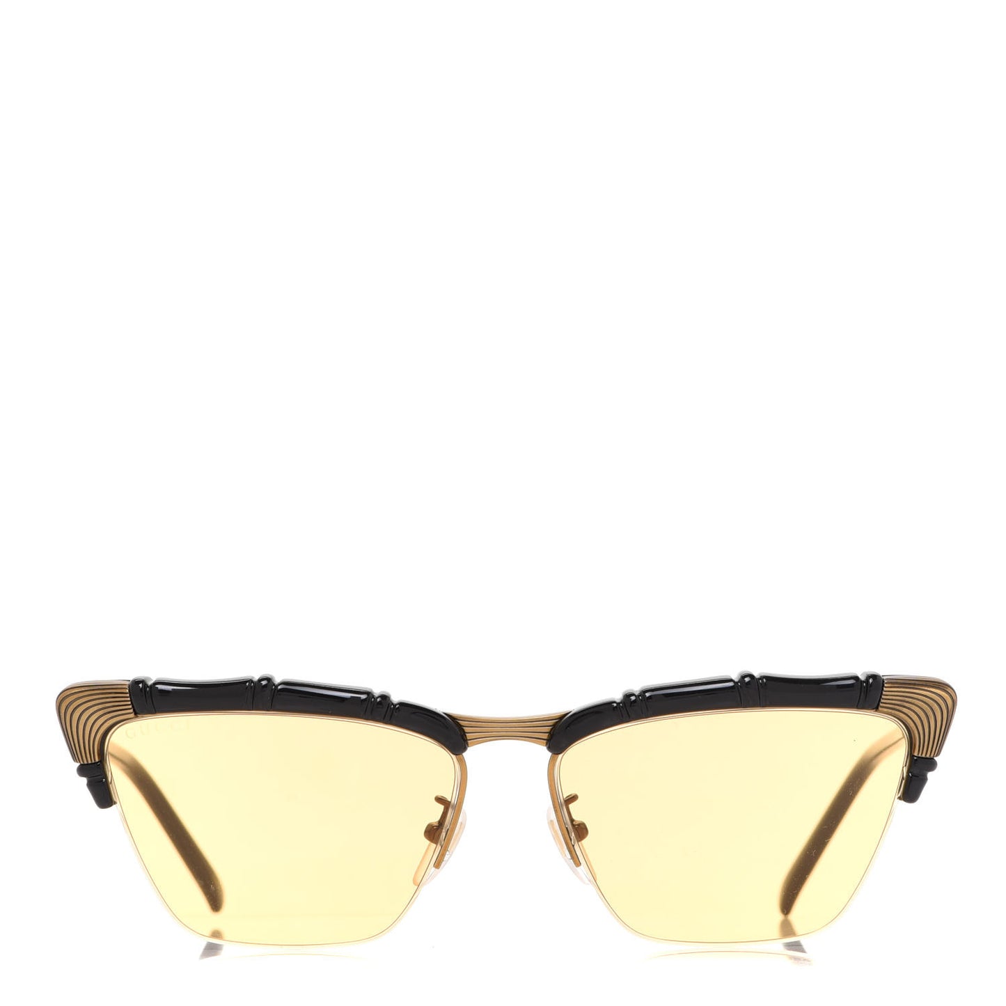 Acetate Metal Bamboo Sunglasses GG660S Black Yellow