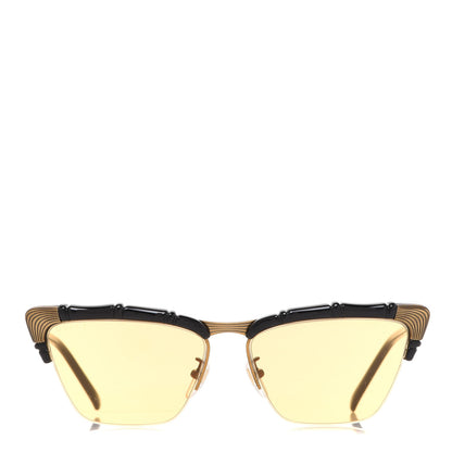 Gucci Acetate Metal Bamboo Sunglasses GG660S Black Yellow 2 of 7