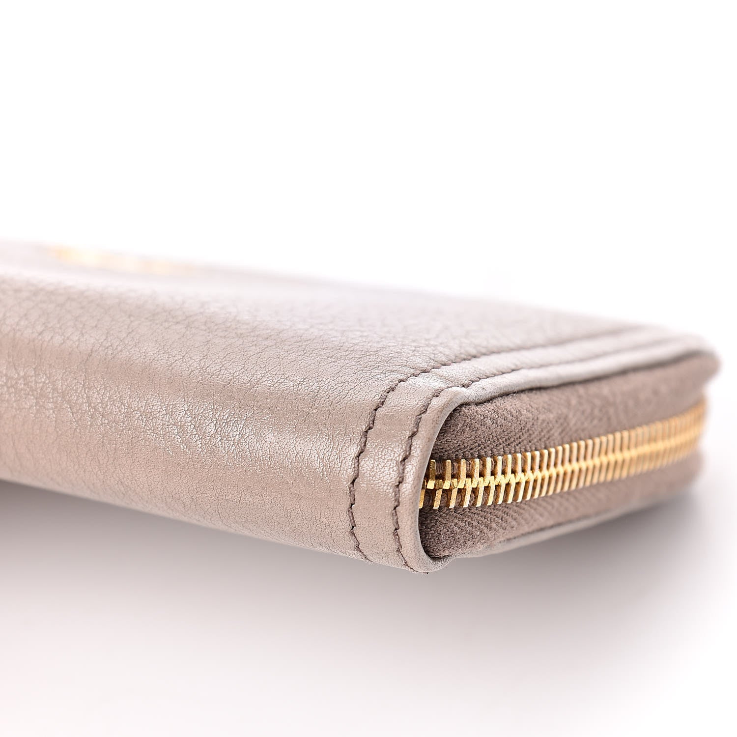 Prada Vitello Daino Zip Around Wallet Argilla 8 of 11