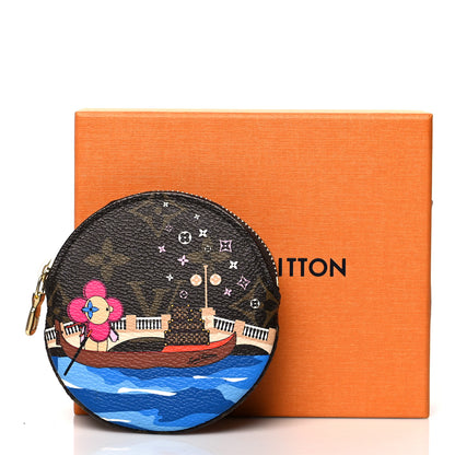 Louis Vuitton Monogram 2019 Christmas Animation Round Coin Purse Blue 8 of 8