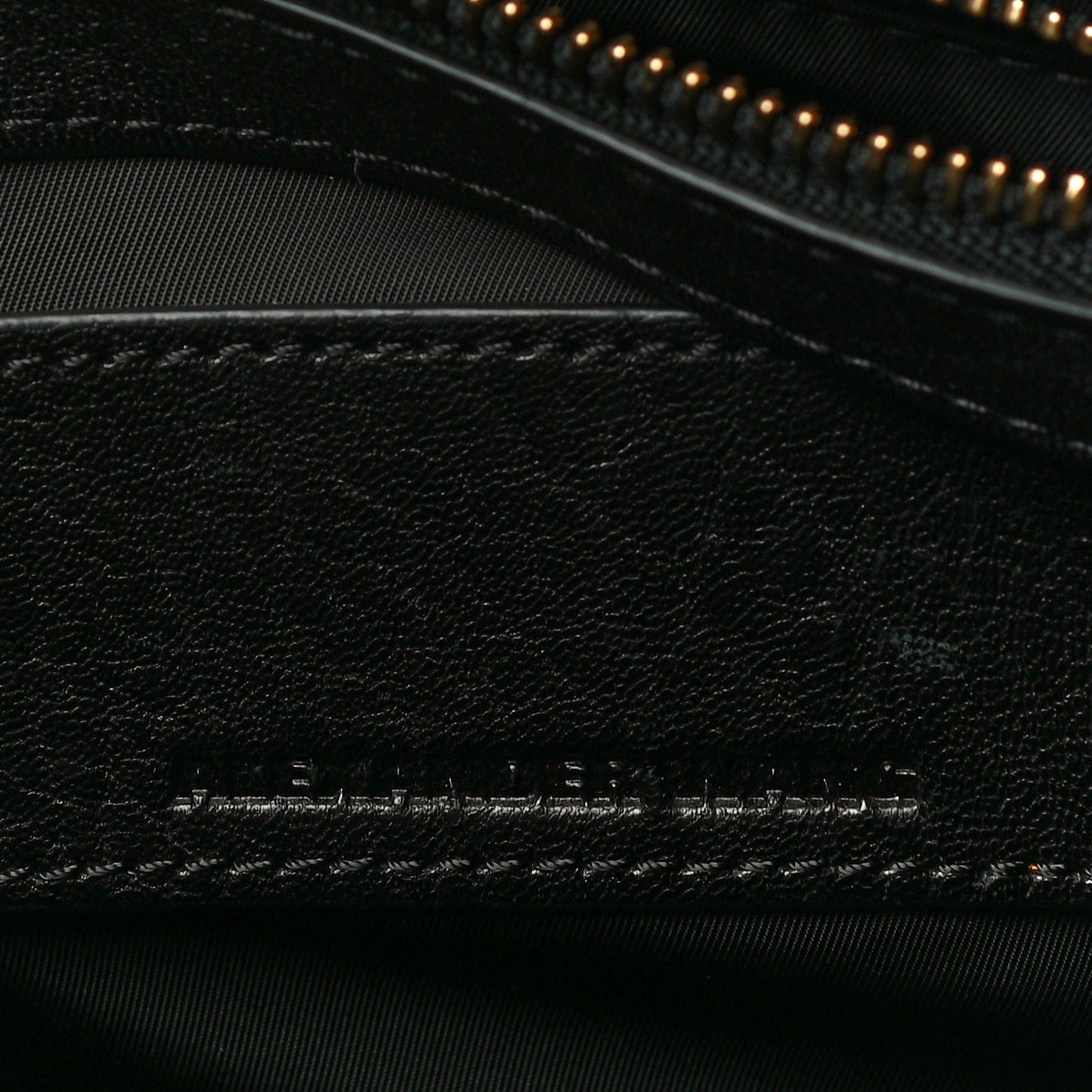 Pebbled Lambskin Rockie Black Pale Gold Hardware