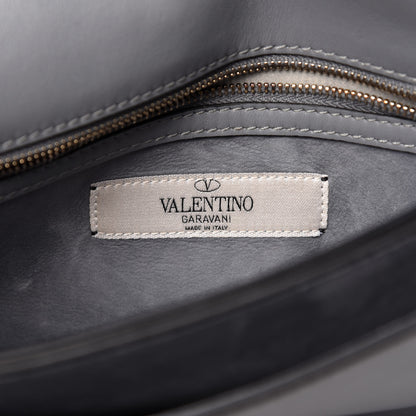 Valentino Garavani Nappa Monogram Kimono 1997 Print Rockstud Wristlet Clutch Grey 8 of 9
