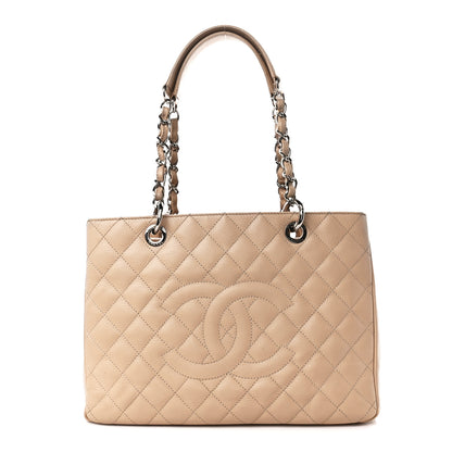 Chanel Caviar Quilted Grand Shopping Tote GST Beige Clair 1 of 14