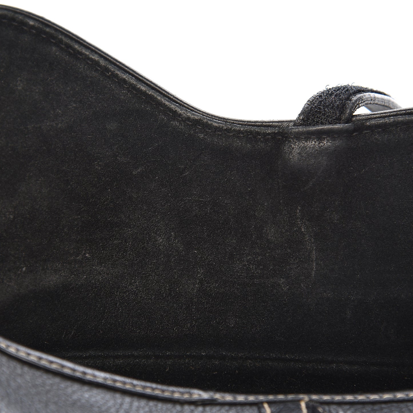 Calfskin Double Saddle Bag Black
