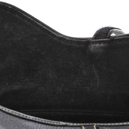 Christian Dior Calfskin Double Saddle Bag Black 8 of 14