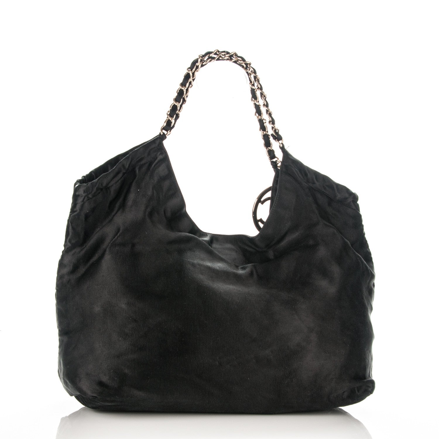 Chanel Satin XL Coco Cabas Black 3 of 7