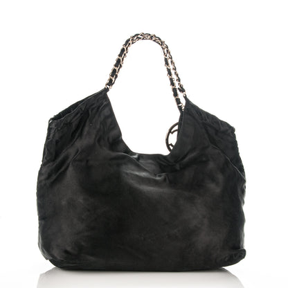 Chanel Satin XL Coco Cabas Black 3 of 7