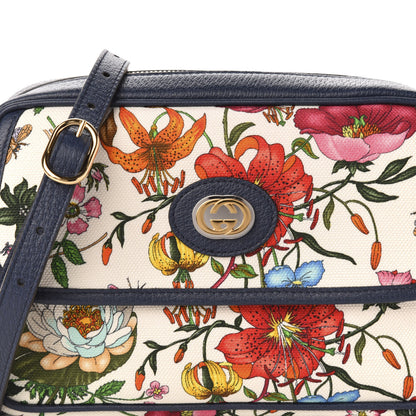 Gucci Canvas Flora Floral Shoulder Bag White Blue Agata Mulitcolor 11 of 11