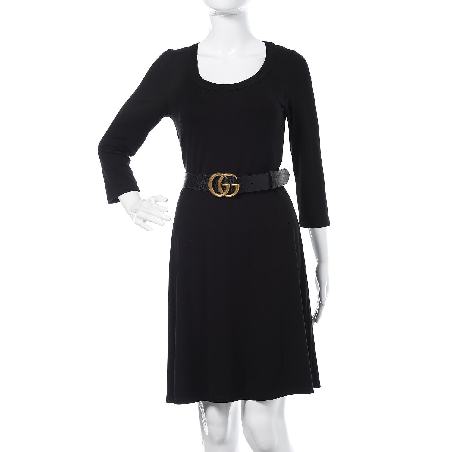 Gucci Textured Calfskin Double G 40mm Belt 110 44 Black 2 of 7