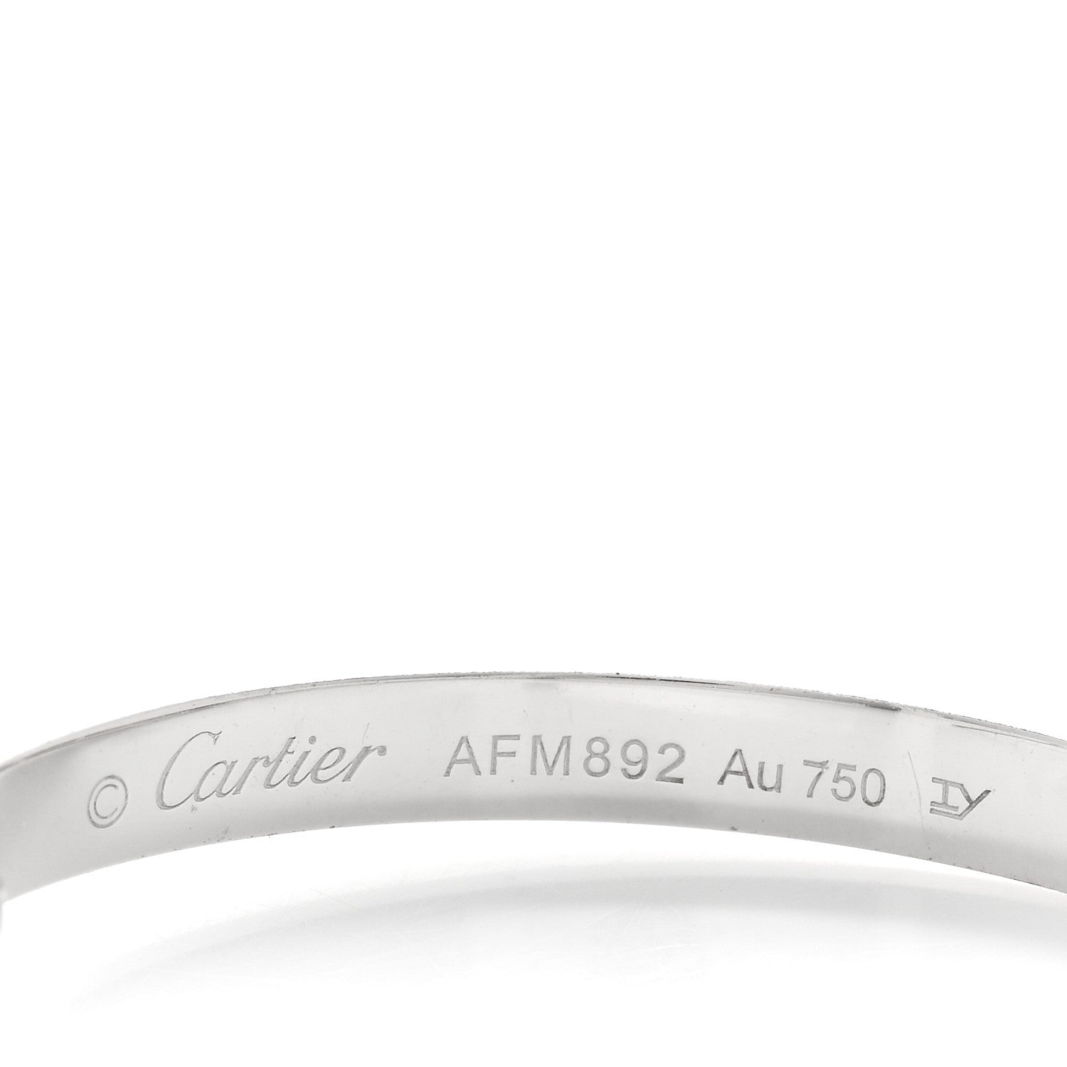 Cartier 18K White Gold Large LOVE Hoop Earrings 4 of 4