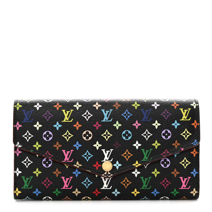 Louis Vuitton Monogram Multicolor Sarah Wallet NM Black Grenade 1 of 8