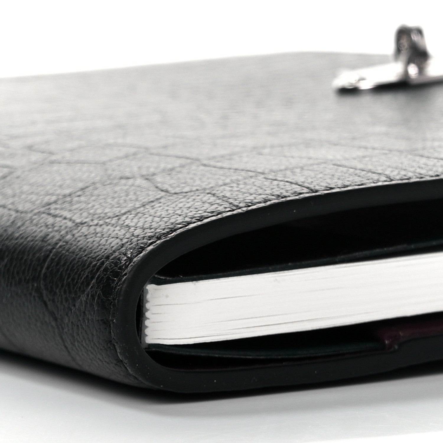 Mulberry Calfskin Crocodile Embossed Postman's Lock Agenda Black 7 of 9