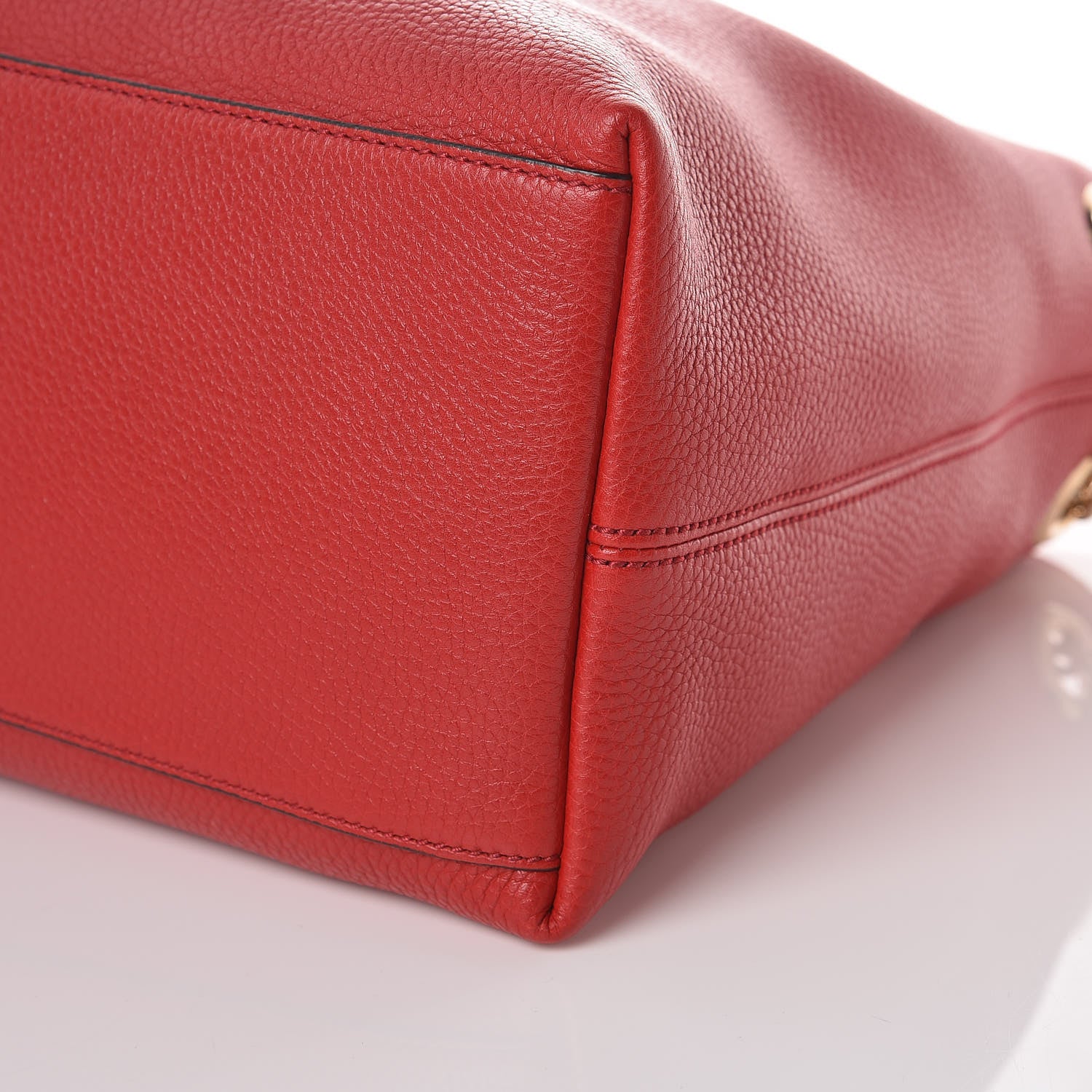Gucci Cellarius Calfskin Medium Soho Chain Shoulder Bag Vibrant Red 9 of 9